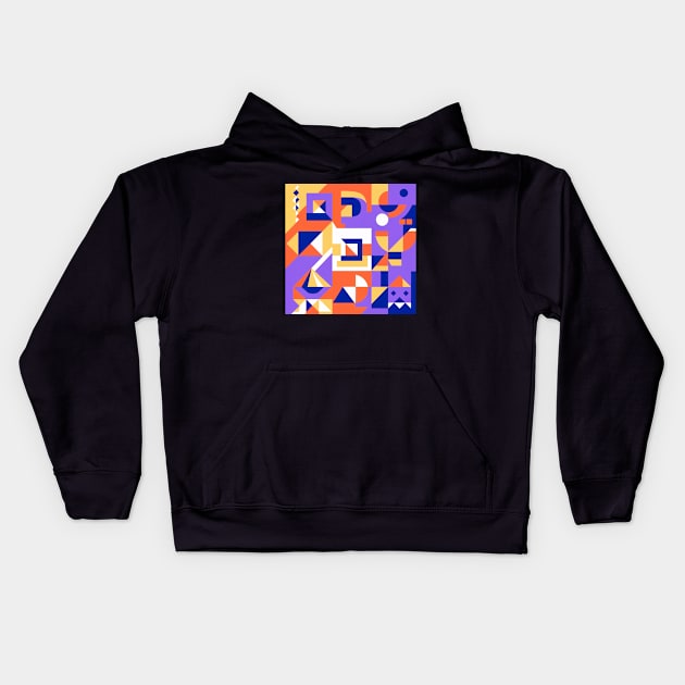 Geometric Abstract Art Kids Hoodie by SimpliPrinter